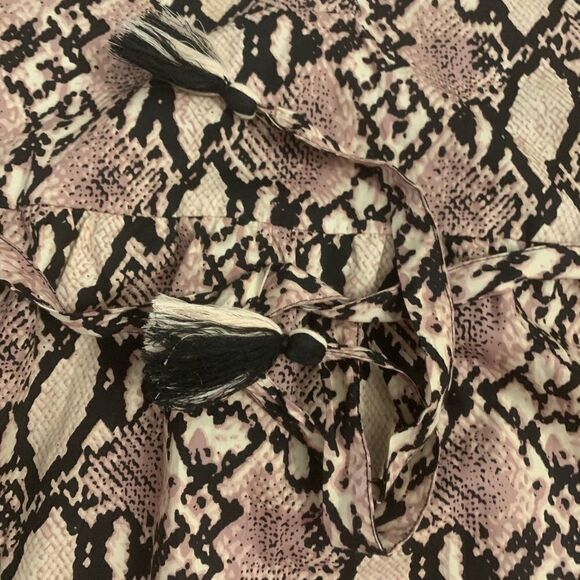 Snakeskin Print Button Down Dress - Picture 4 of 5